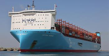 قناة السويس تشهد عبور سفينة الحاويات ASTRID MAERSK في أولى رحلاتها البحرية عبر القناة