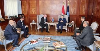 Adm. Ossama Rabiee meets with the CEO of the Suez Canal Container Terminal - AP Møller Terminals to discuss ways of joint cooperation