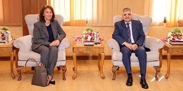 Adm. Ossama Rabiee Meets the delegation of the IMF Mission 