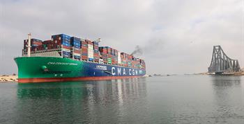 قناة السويس تشهد عبور سفينة الحاويات العملاقة "CMA CGM SAINT GERMAIN" لأول مرة