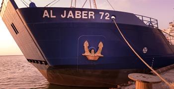 Docking (AL JABER 72) landing craft on the floating dock 5000ton