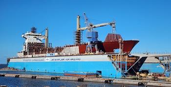Docking (MSC IRA II)Container Ship on the floating dock25000ton